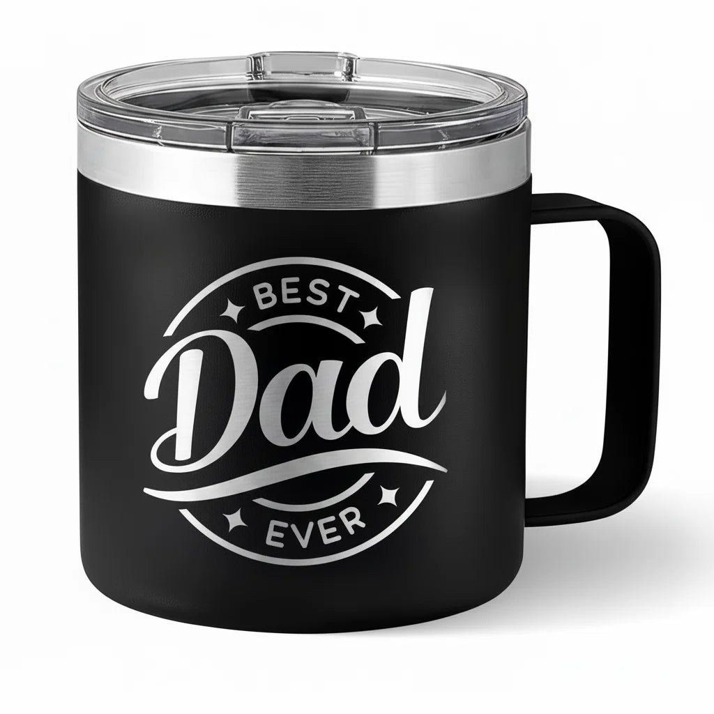 Dad Gift Mug - 14 oz Insulated Stainless Steel Tumbler with Handle