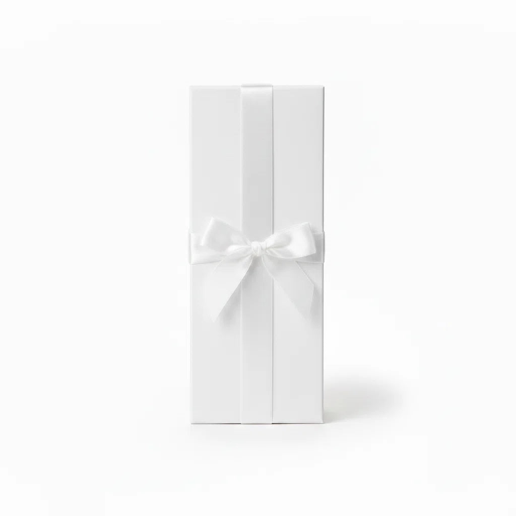 White Luxury Gift Box with Satin Ribbon