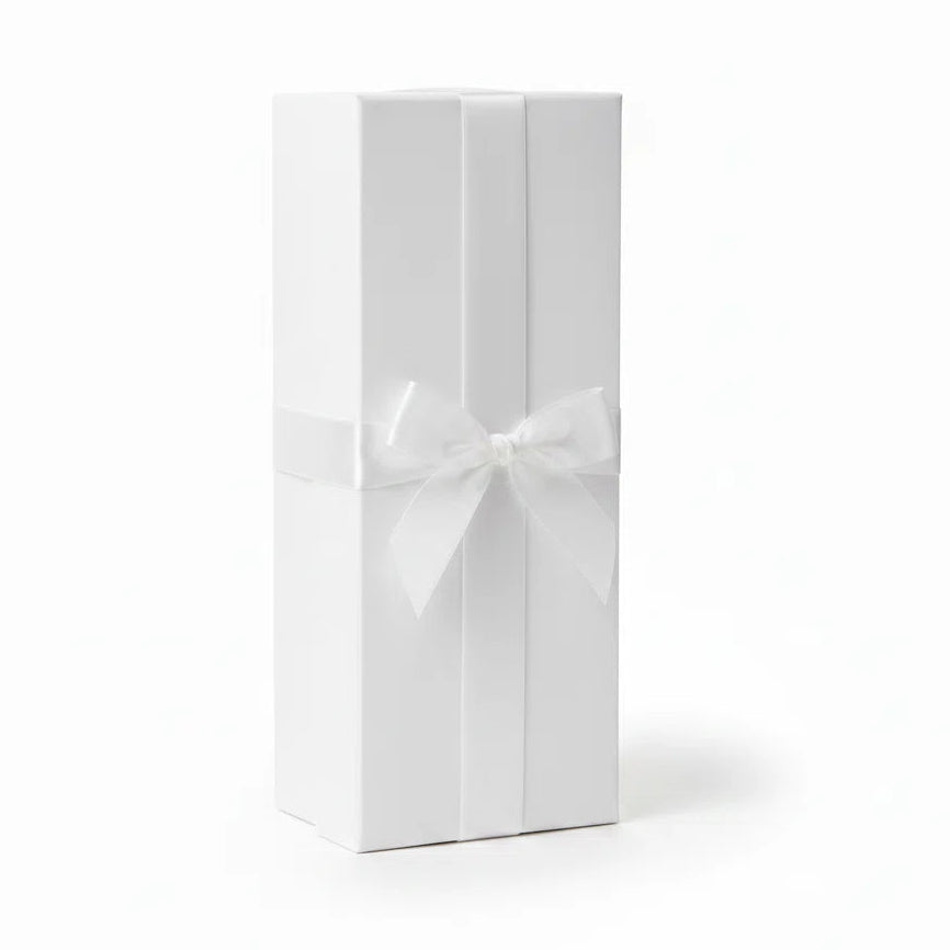 White Luxury Gift Box with Satin Ribbon