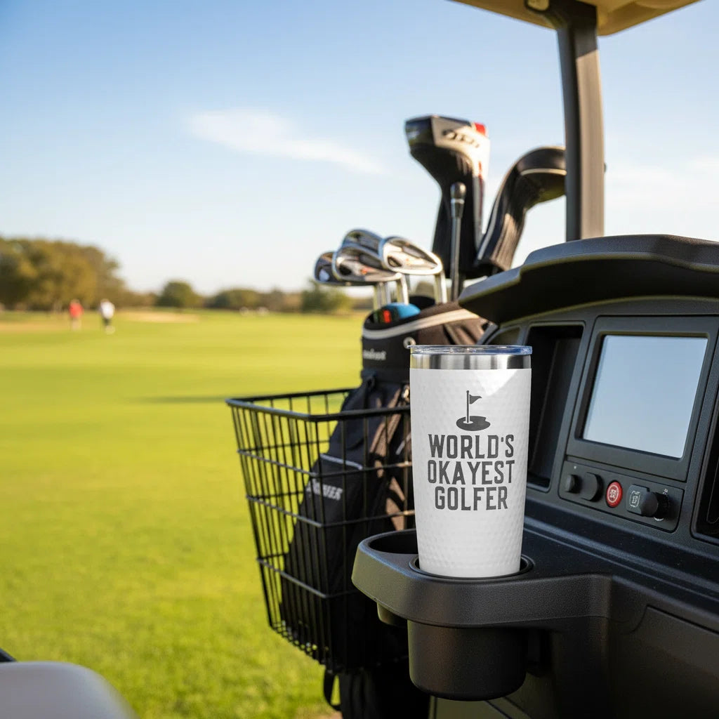 Golf Gift Tumbler - 20 oz Insulated Stainless Steel Cup for Golfers