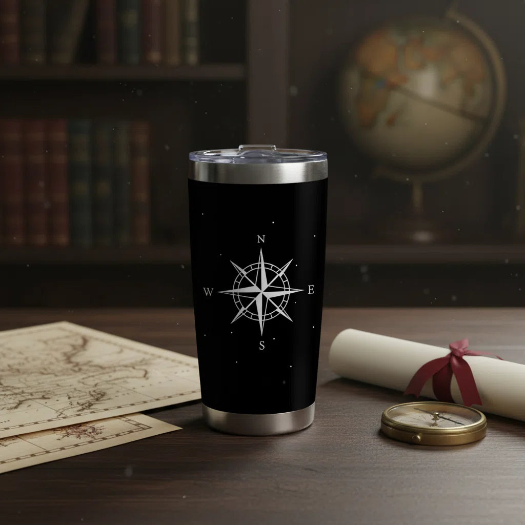 Graduation Gift for Him — 20oz Laser Engraved Compass Tumbler | Class of 2026