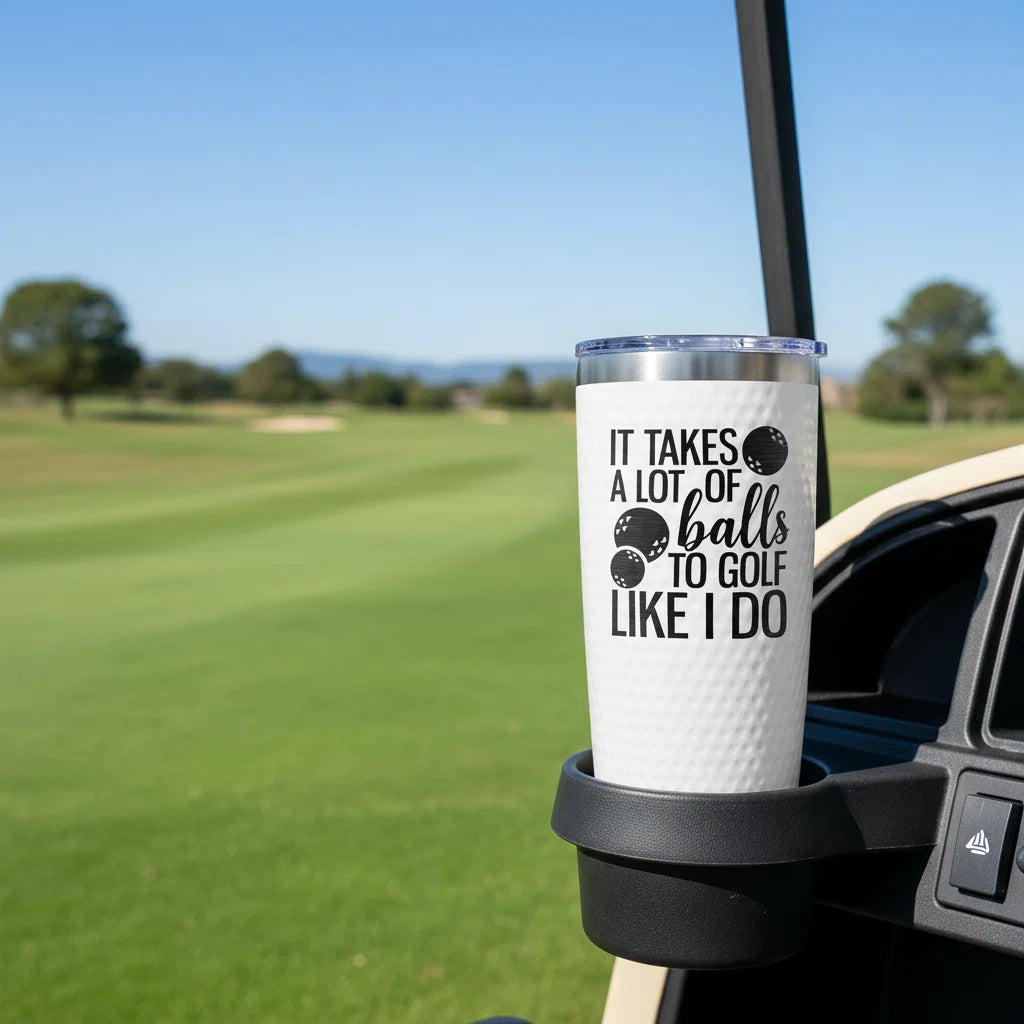 Funny Golf Tumbler - 20 oz Insulated Stainless Steel Cup for Golfers