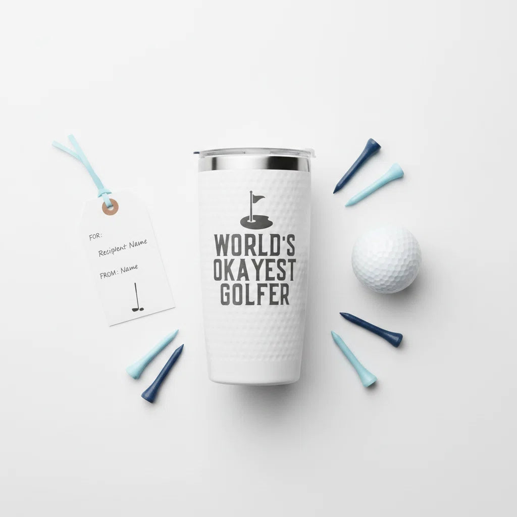 Golf Gift Tumbler - 20 oz Insulated Stainless Steel Cup for Golfers