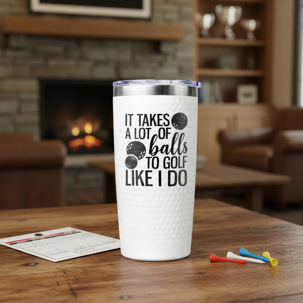 Funny Golf Tumbler - 20 oz Insulated Stainless Steel Cup for Golfers