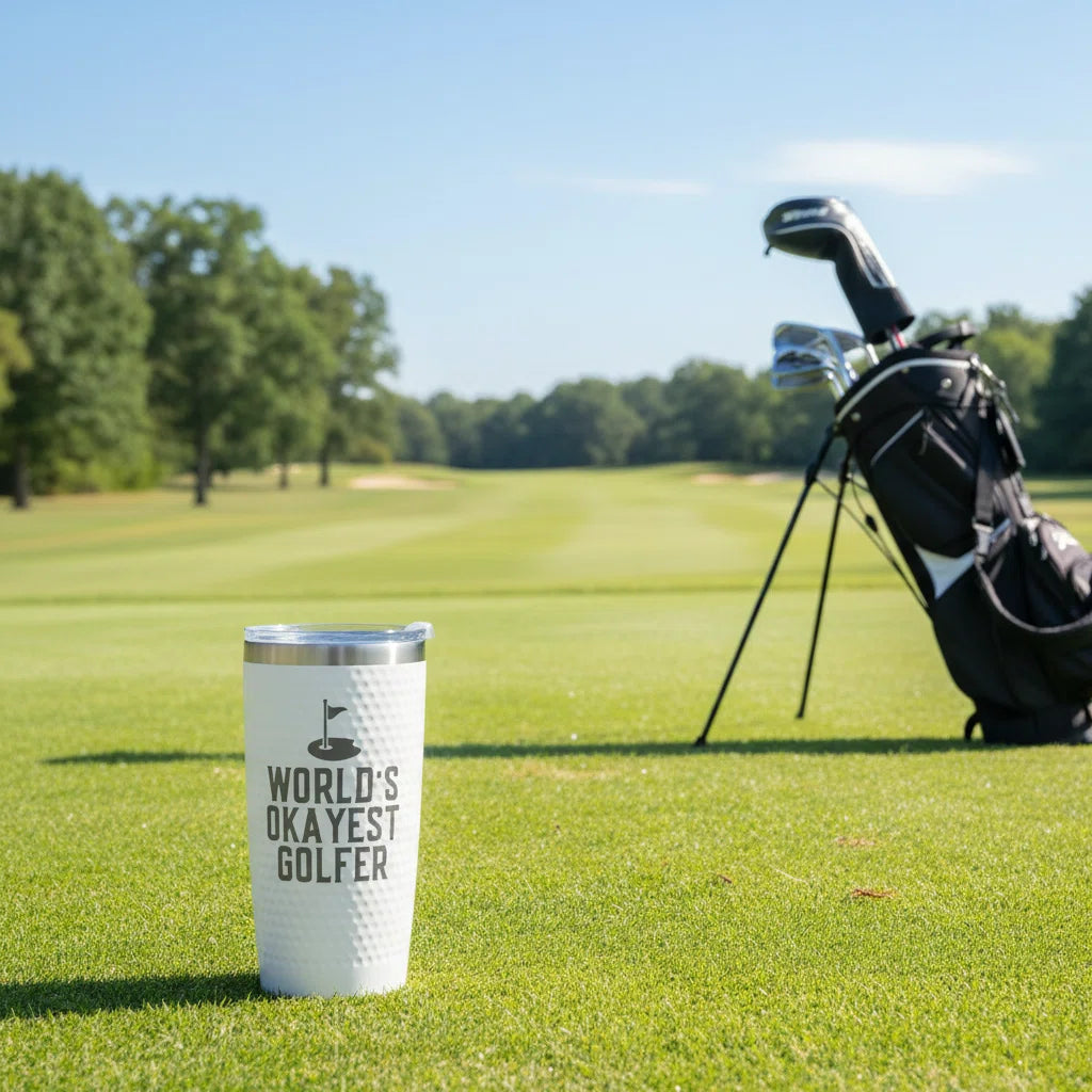 Golf Gift Tumbler - 20 oz Insulated Stainless Steel Cup for Golfers