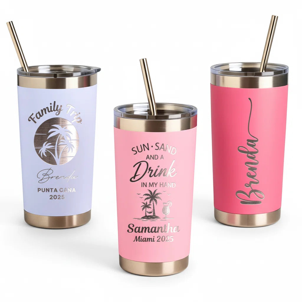 20oz Personalized Laser Engraved Tumbler — Custom Name & Design