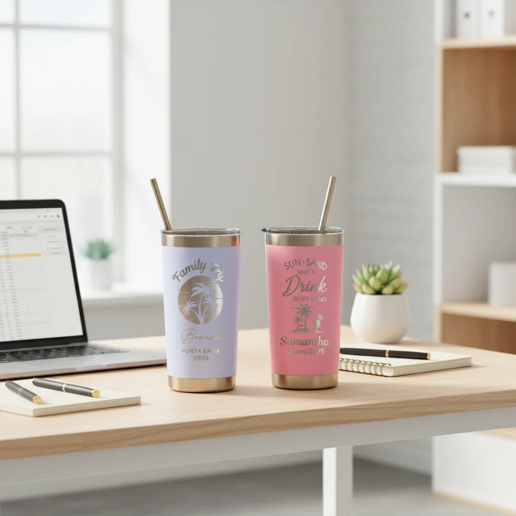 20oz Personalized Laser Engraved Tumbler — Custom Name & Design