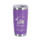Girls Trip Cruise Vibes Tumbler  | Personalized 20oz Laser Engraved | Custom Name & Year