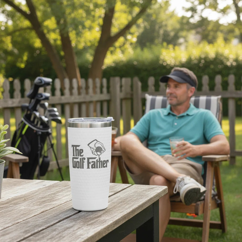 The Golf Father Tumbler - 20 oz Insulated Stainless Steel Golf Gift