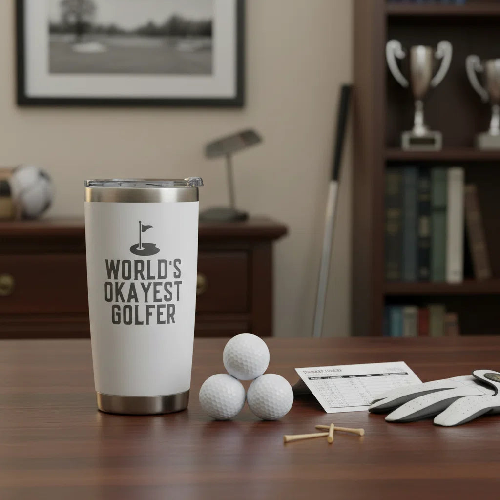 Golf Gift 20oz Insulated Tumbler — For Dad Golfer