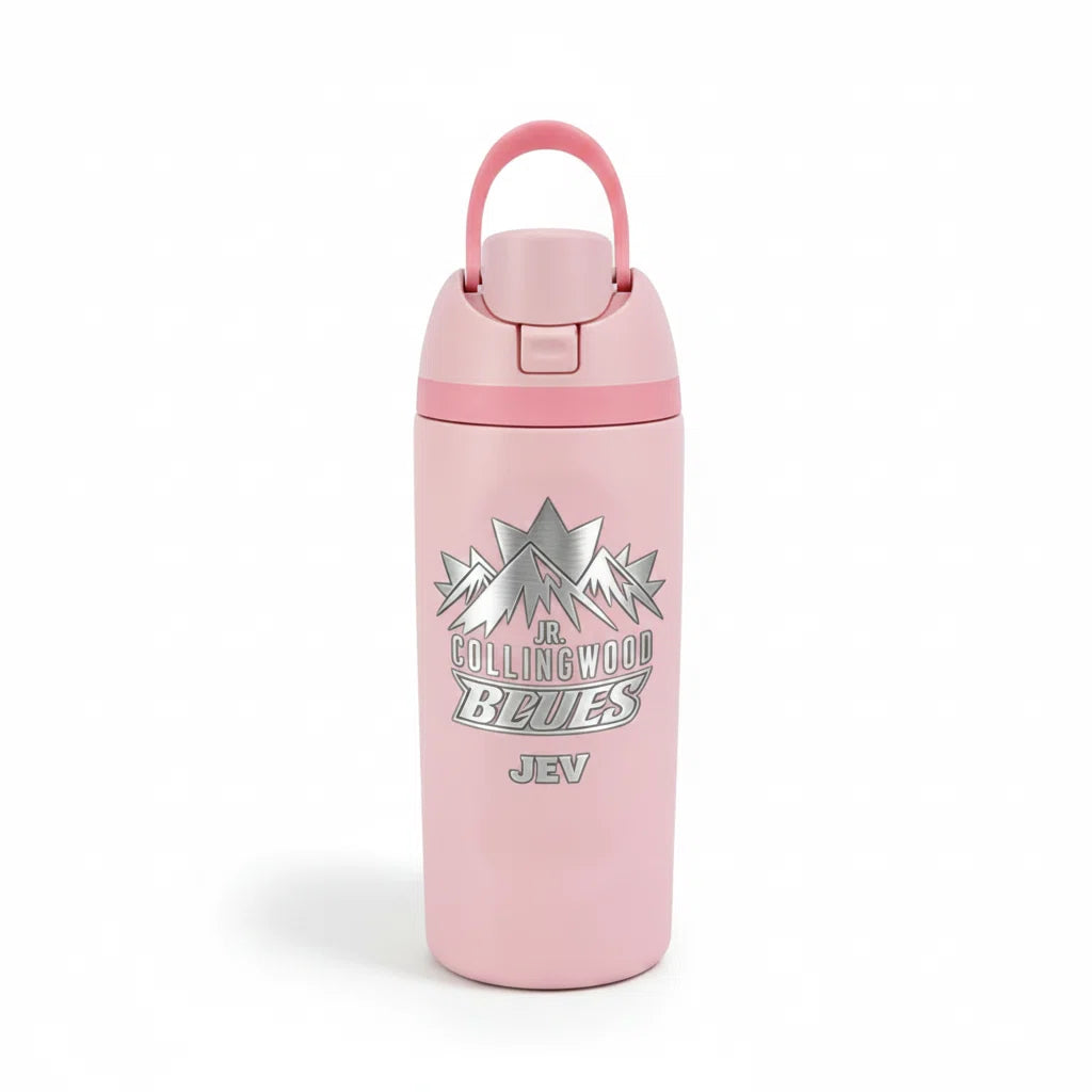 24oz Insulated Sports Water Bottle | Built-in Straw | Custom Laser Engraving
