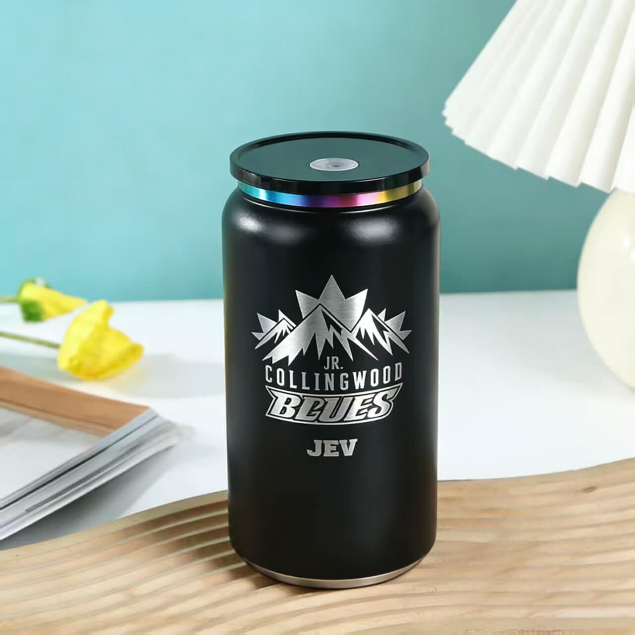 16oz Insulated Stainless Steel Tumbler - Custom Laser Engraving (Purple)