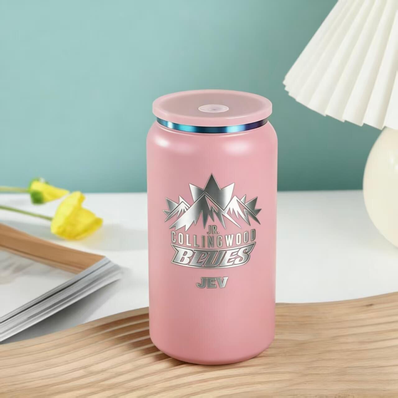 16oz Insulated Stainless Steel Tumbler - Custom Laser Engraving (Purple)