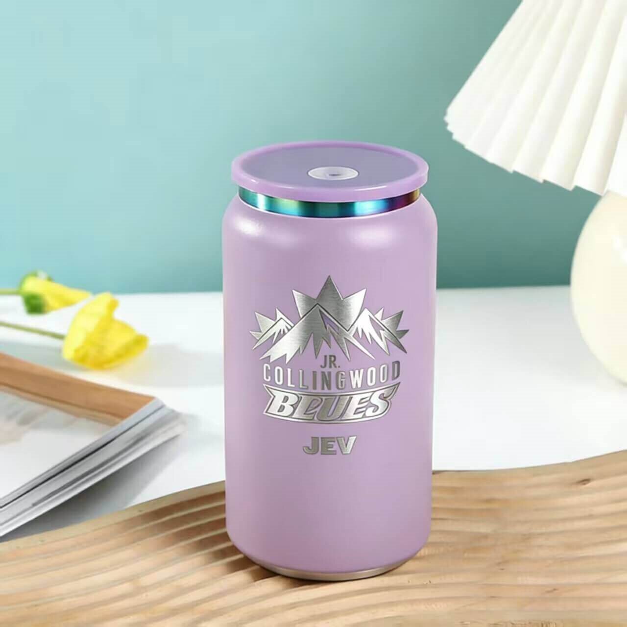 16oz Insulated Stainless Steel Tumbler - Custom Laser Engraving (Purple)