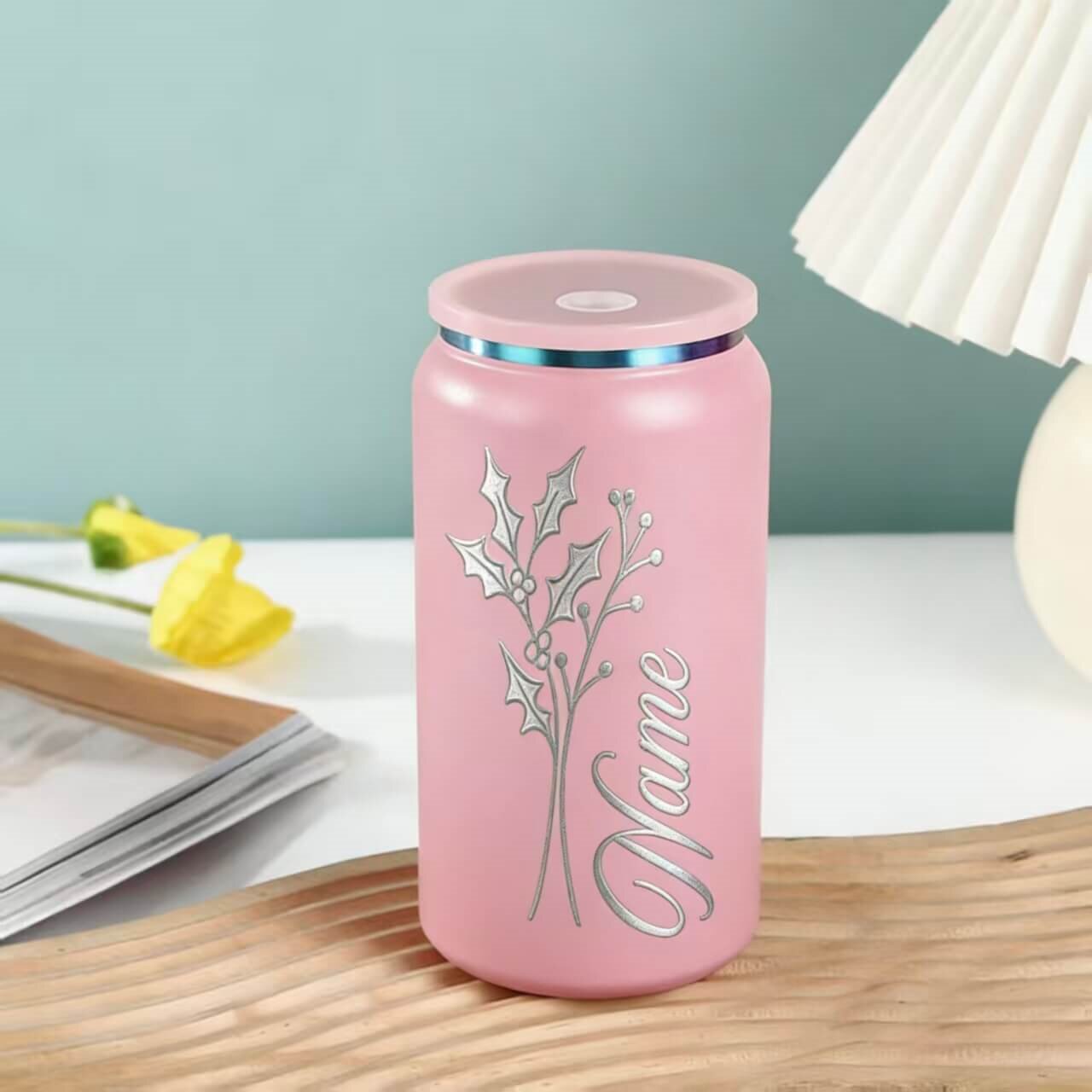 16oz Insulated Stainless Steel Tumbler - Custom Laser Engraving (Blue)