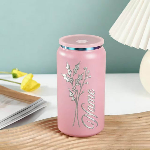 16oz Insulated Stainless Steel Tumbler - Custom Laser Engraving (Pink)