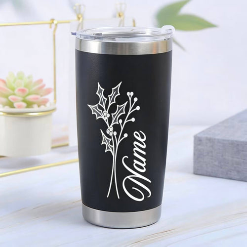 20oz Custom Laser Engraved Travel Tumbler | Insulated Stainless Steel Coffee Cup