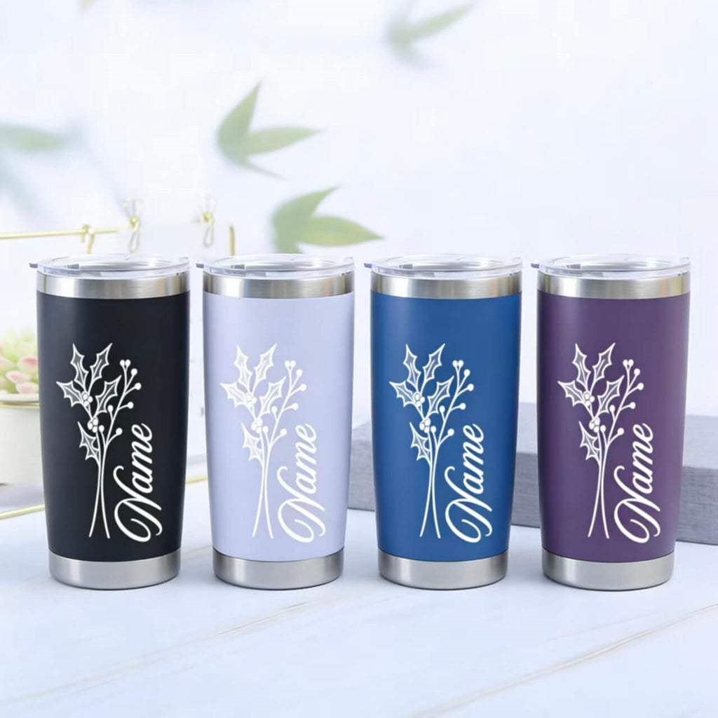 20oz Custom Laser Engraved Travel Tumbler | Insulated Stainless Steel Coffee Cup