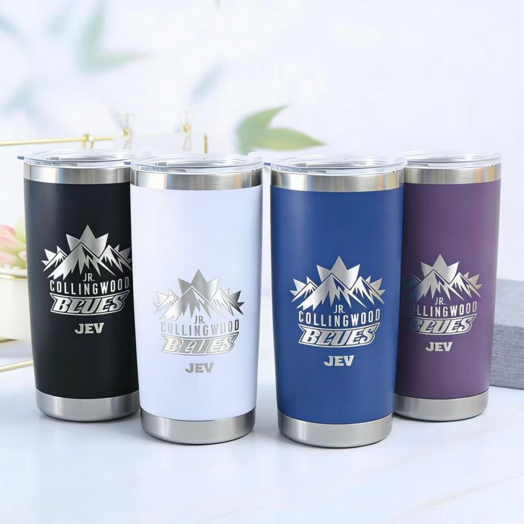 20oz Custom Laser Engraved Travel Tumbler | Insulated Stainless Steel Coffee Cup