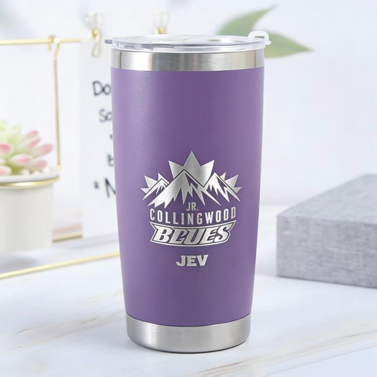 20oz Custom Laser Engraved Travel Tumbler | Insulated Stainless Steel Coffee Cup