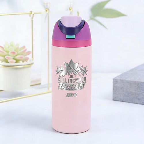 24oz Insulated Sports Water Bottle | Built-in Straw | Custom Laser Engraving