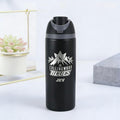 24oz Insulated Sports Water Bottle | Built-in Straw | Custom Laser Engraving