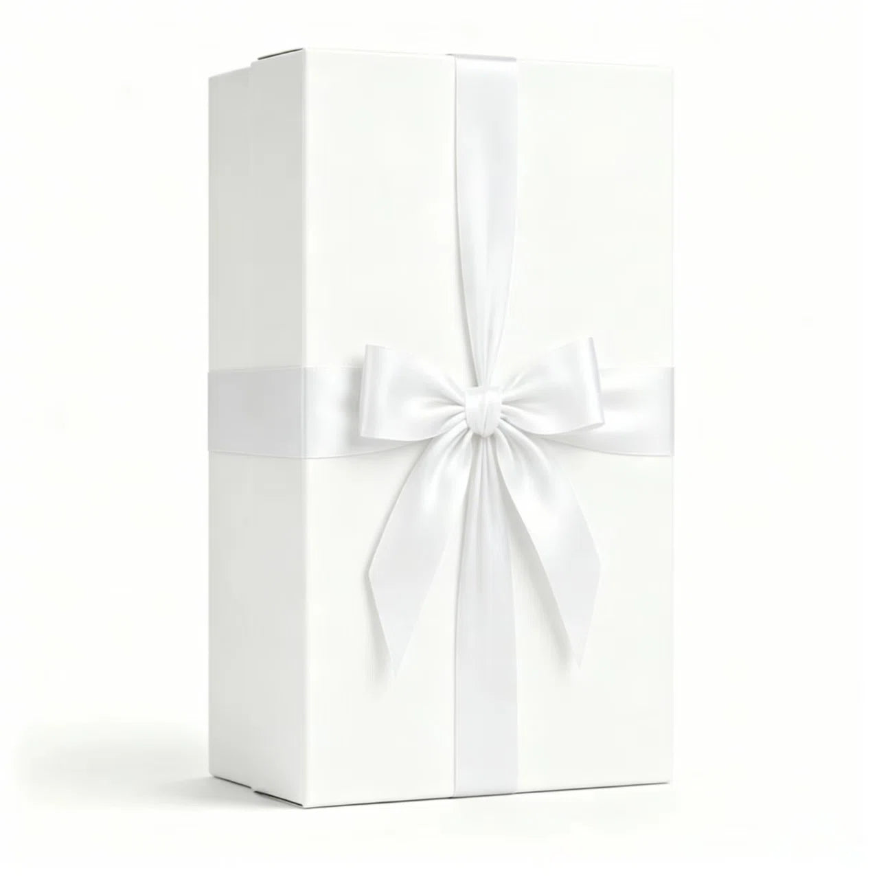 White Luxury Gift Box with Satin Ribbon
