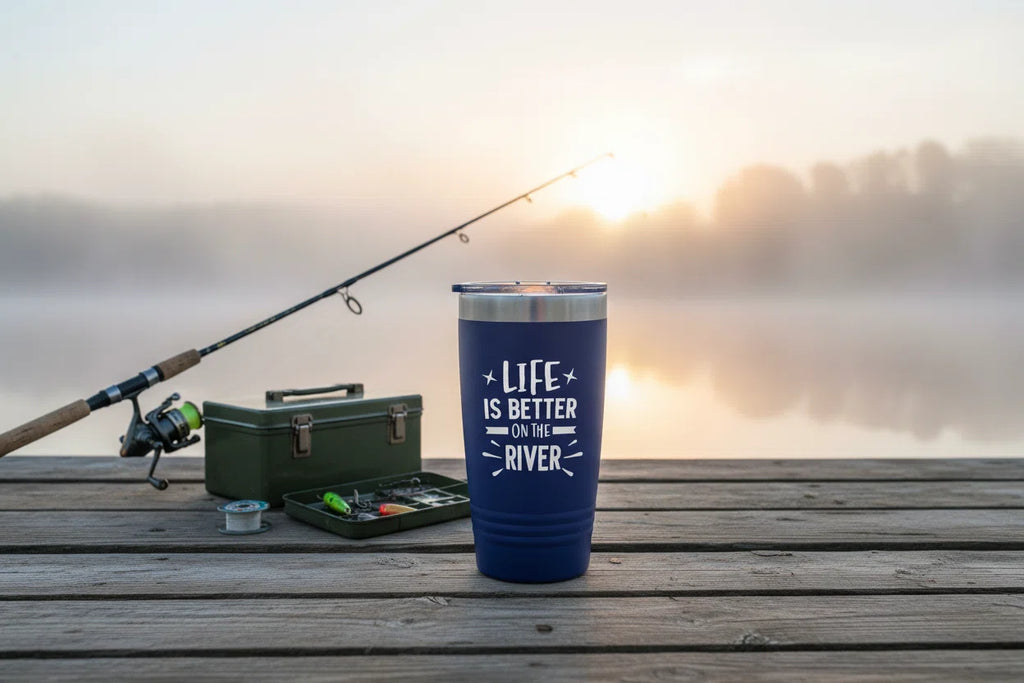 Life Is Better on the River Insulated Tumbler | Laser Engraved Stainless Steel | 20oz & 30oz