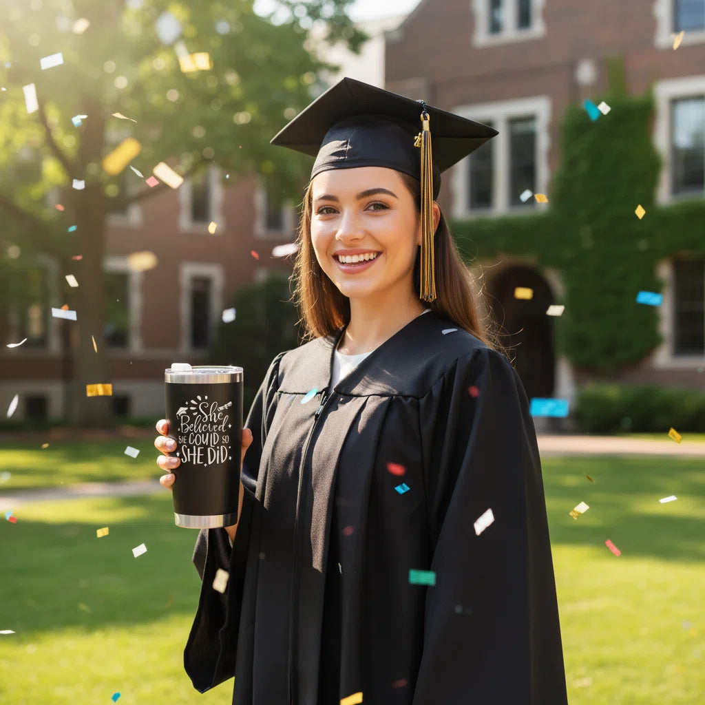 Graduation Gift for Her — 20oz Laser Engraved Tumbler | Class of 2026