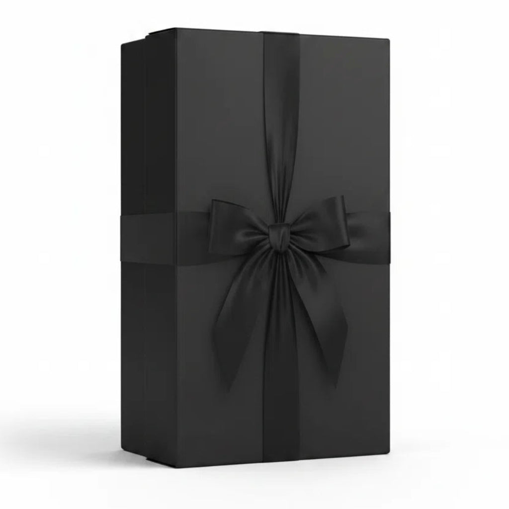 Black Luxury Gift Box with Satin Ribbon