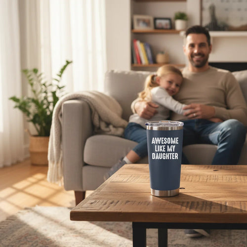 Awesome Like My Daughter 20oz Insulated Tumbler — Blue