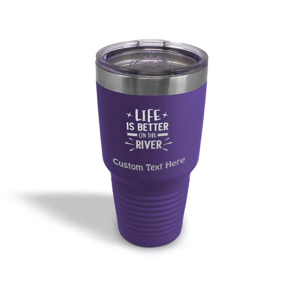 Life Is Better on the River Insulated Tumbler | Laser Engraved Stainless Steel | 20oz & 30oz