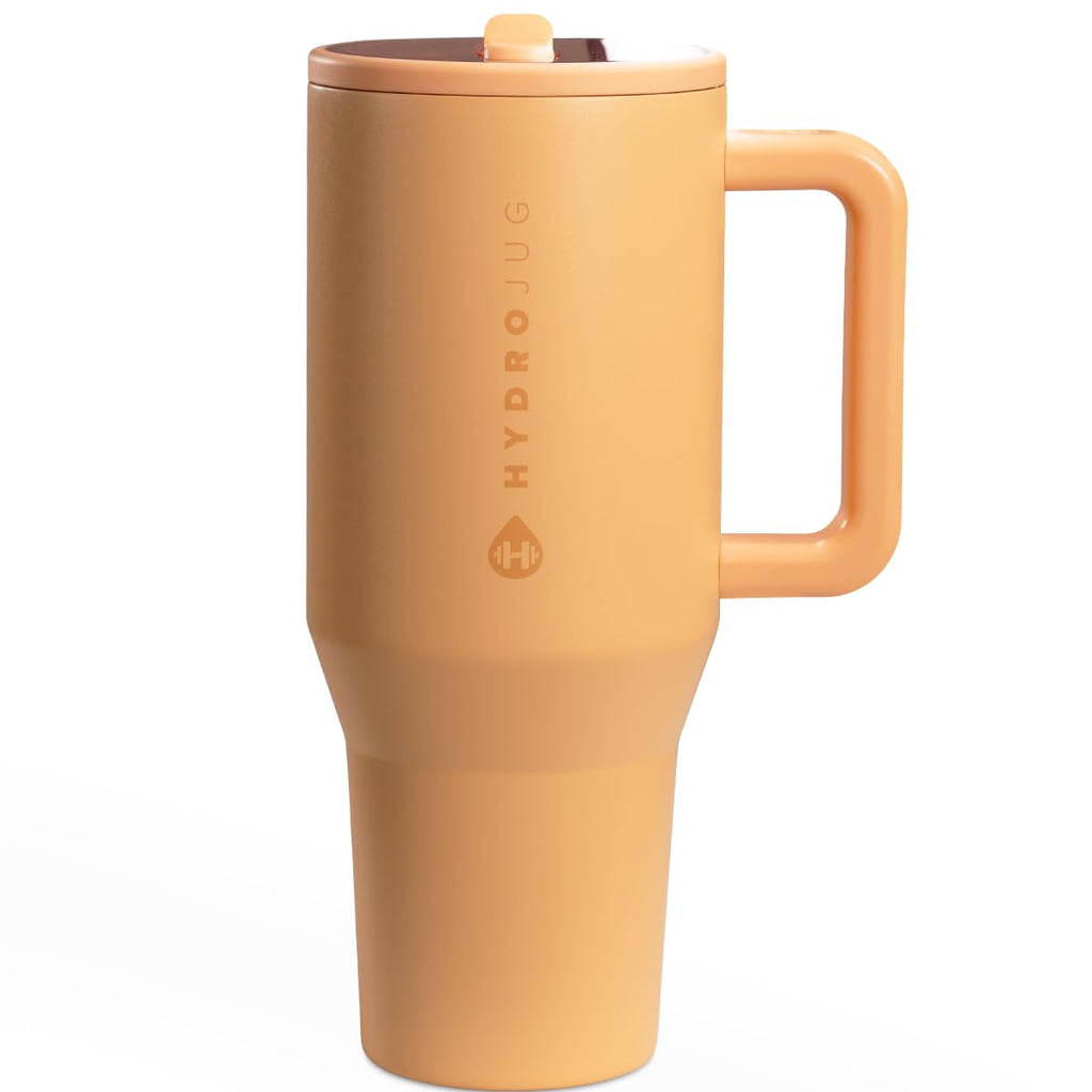 HydroJug Traveler Gym & Yoga Water Bottle | 32oz & 40oz Insulated Stainless Steel with Handle & Flip Straw