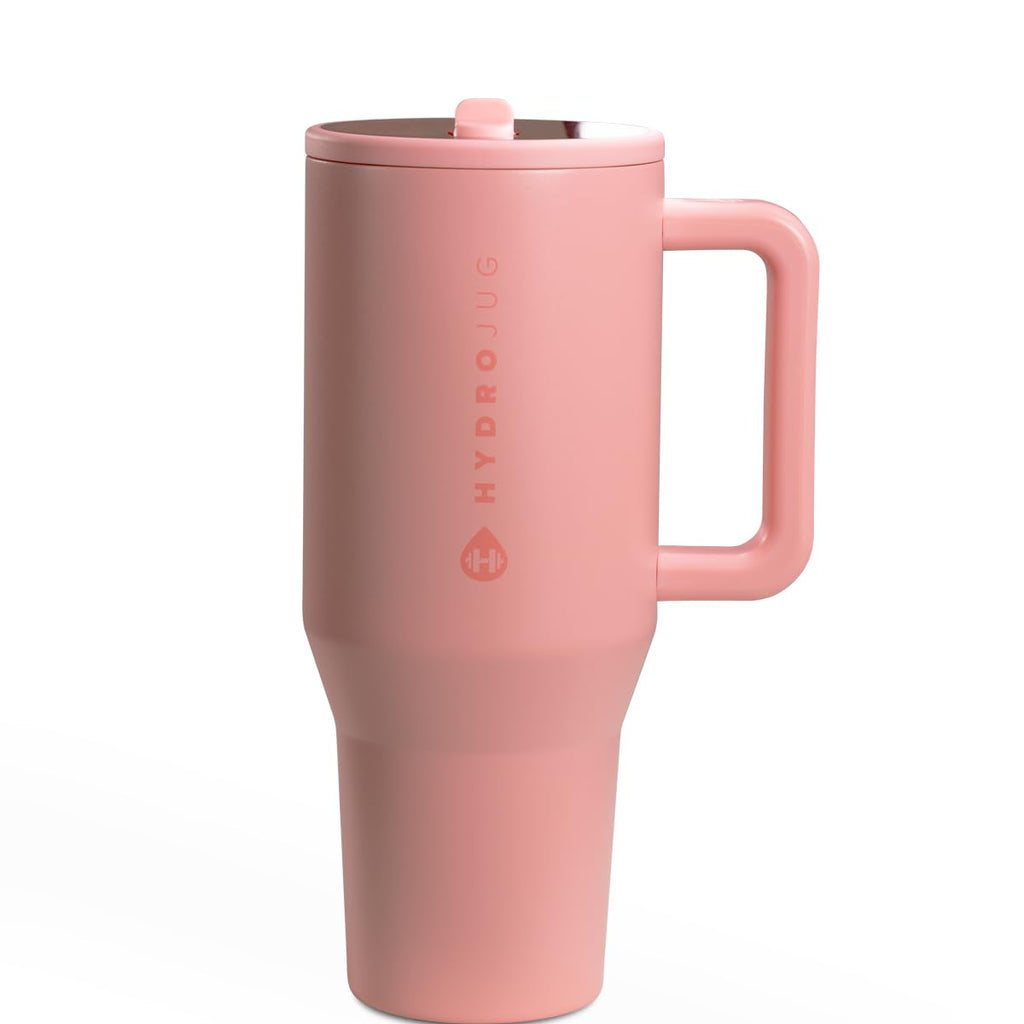 HydroJug Traveler Gym & Yoga Water Bottle | 32oz & 40oz Insulated Stainless Steel with Handle & Flip Straw