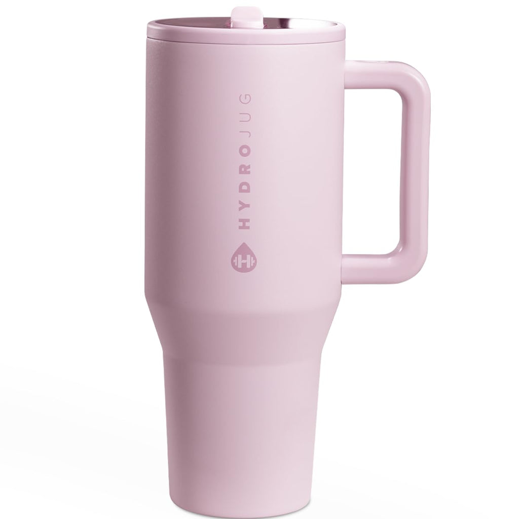 HydroJug Traveler Gym & Yoga Water Bottle | 32oz & 40oz Insulated Stainless Steel with Handle & Flip Straw