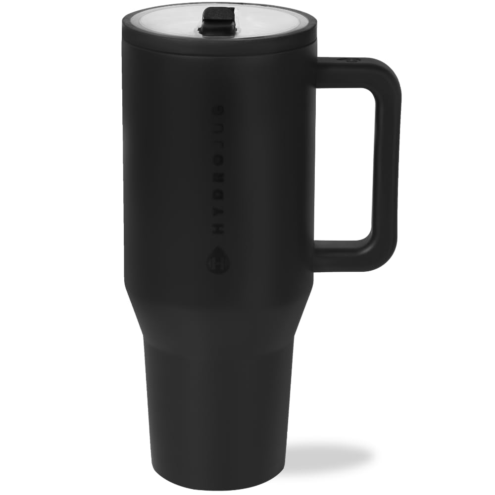 HydroJug Traveler Gym & Yoga Water Bottle | 32oz & 40oz Insulated Stainless Steel with Handle & Flip Straw