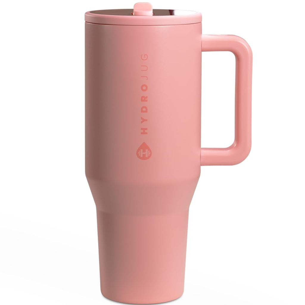 HydroJug Traveler Gym & Yoga Water Bottle | 32oz & 40oz Insulated Stainless Steel with Handle & Flip Straw