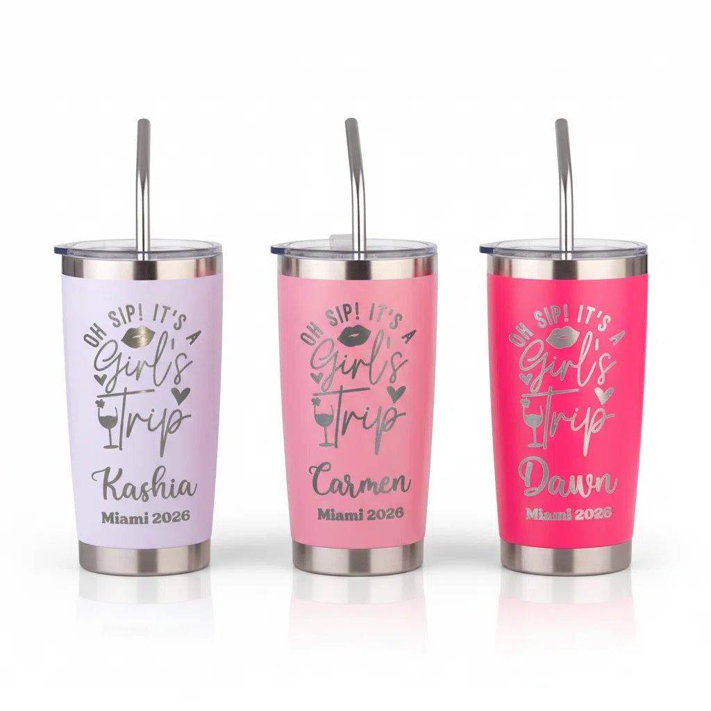 Personalized Engraved Tumbler | Custom Name & Design | 20oz Insulated