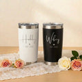 Personalized Hubby & Wifey Couple Tumblers – Laser Engraved 20oz | Wedding Gift