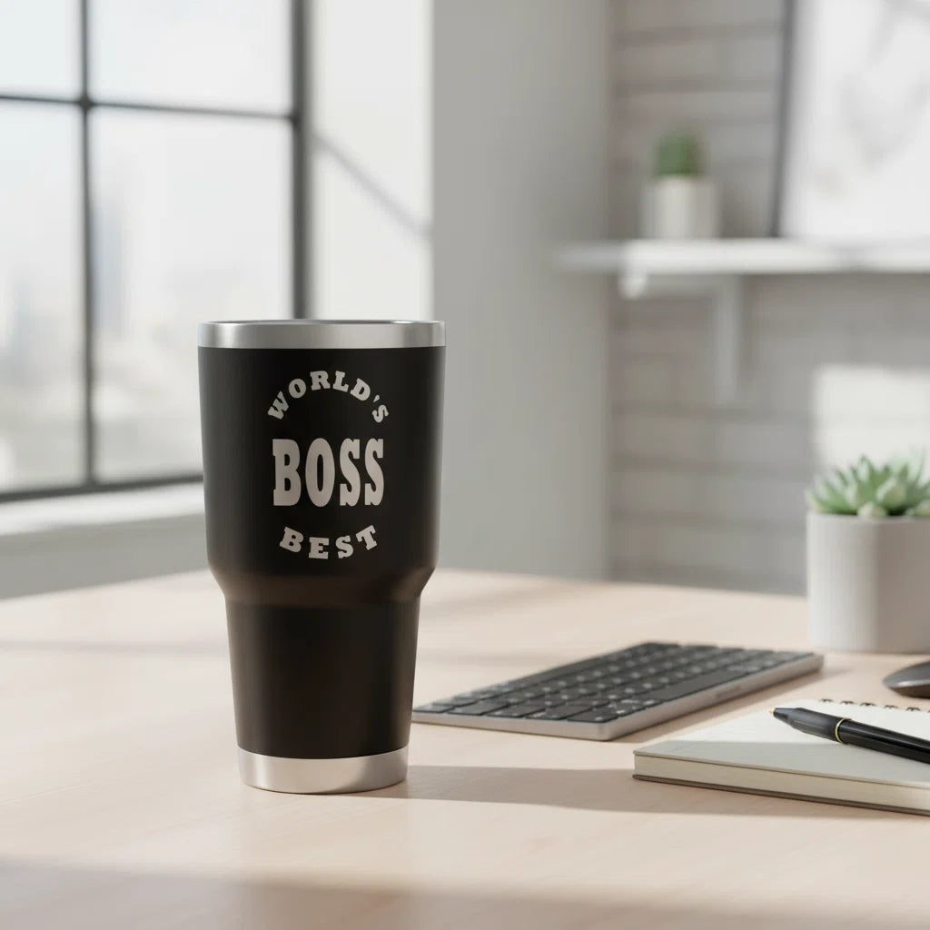 World's Best Boss Tumbler - 30 oz Insulated Stainless Steel Gift