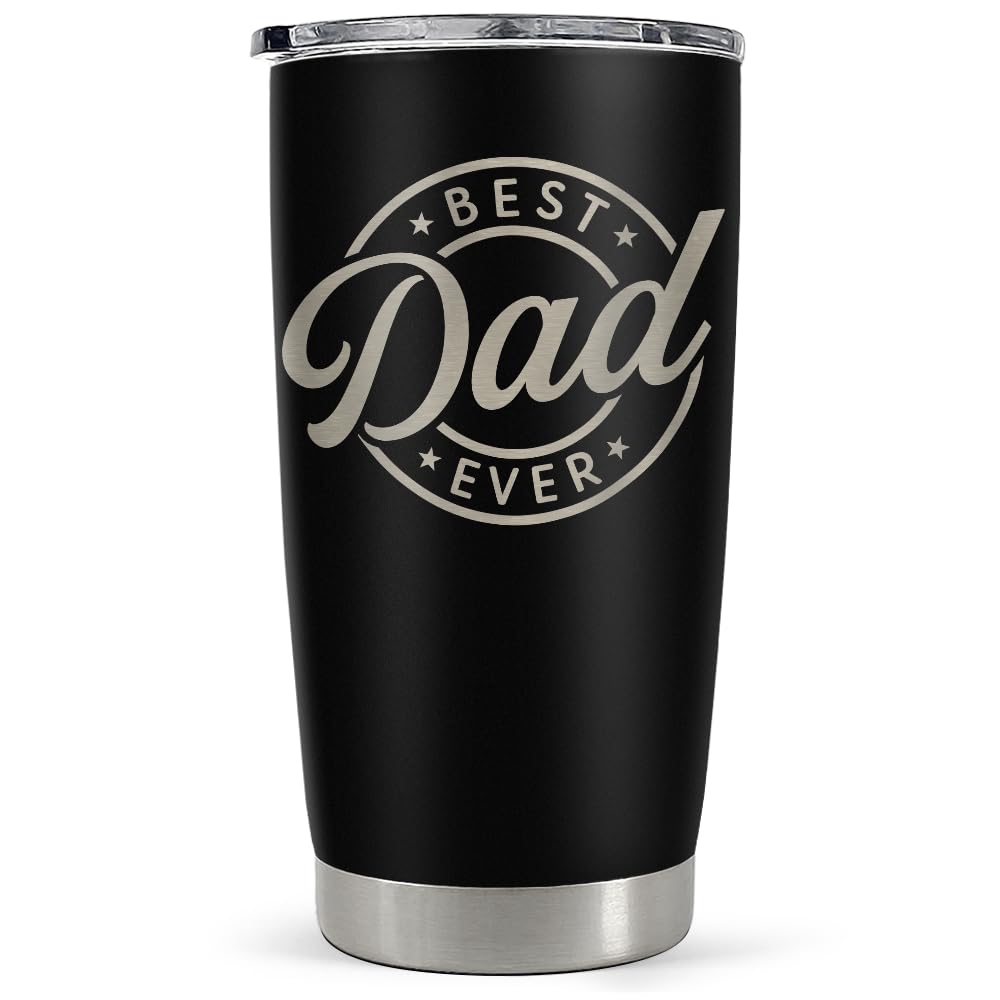 20oz Insulated Tumbler with Lid – Personalized Gift for Dad, Mom & Family