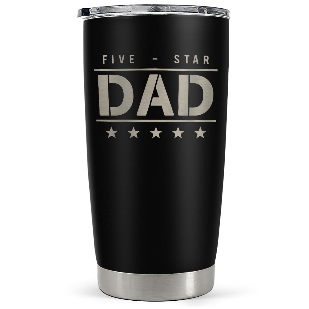 20oz Insulated Tumbler with Lid – Personalized Gift for Dad, Mom & Family