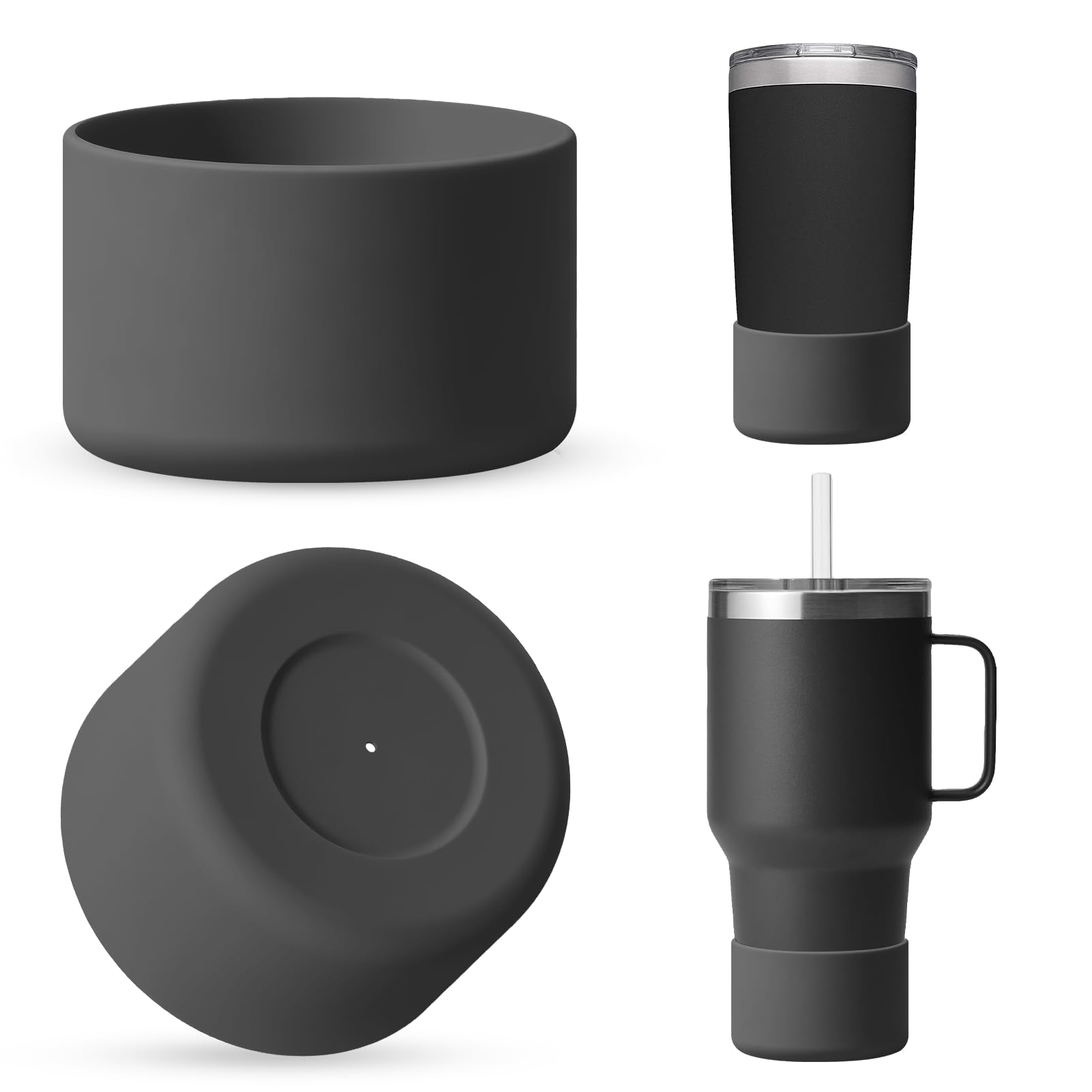 Silicone Boot for Rambler (2-Pack) | Fits 12oz 18oz Bottles & 20-30oz Tumblers