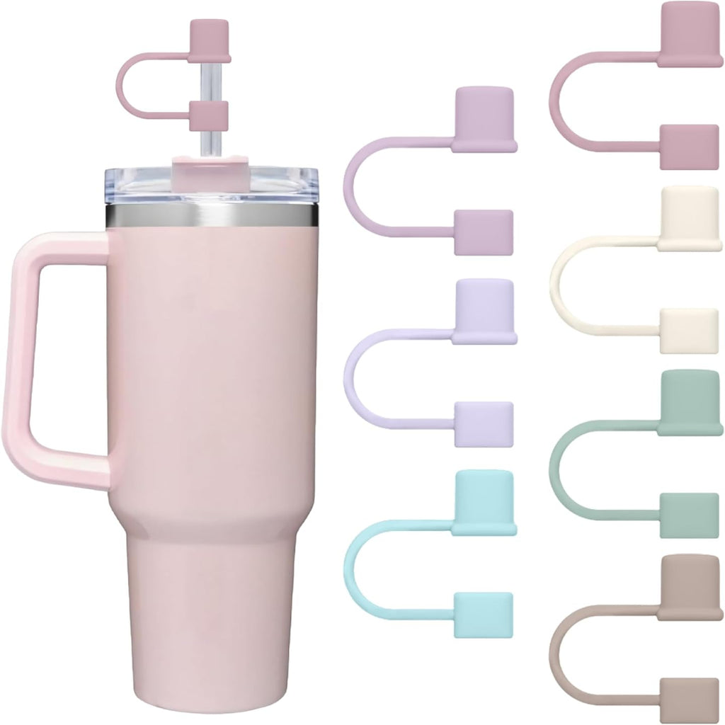 Silicone Straw Cover Caps for Stanley Cup | 10mm Straw Toppers for 40oz & 30oz Tumbler