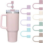 Silicone Straw Cover Caps for Stanley Cup | 10mm Straw Toppers for 40oz & 30oz Tumbler