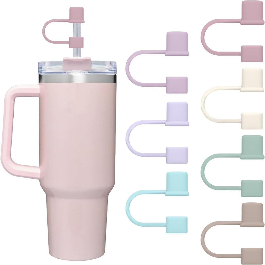 Silicone Straw Cover Caps for Stanley Cup | 10mm Straw Toppers for 40oz & 30oz Tumbler