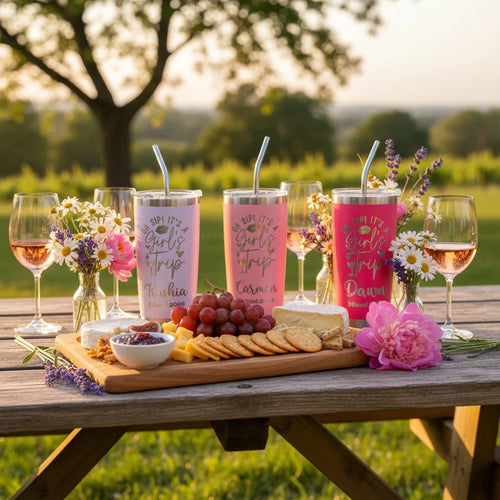 "Oh Sip! It's a Girl's Trip" 20oz Personalized Laser Engraved Tumbler