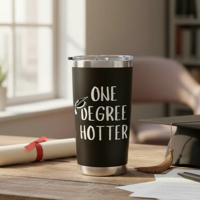 One Degree Hotter Graduation 20oz Insulated Tumbler — Black, Nurses & Doctors