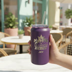 Custom Laser Engraved 16oz Insulated Tumbler — Purple, Collingwood Blues