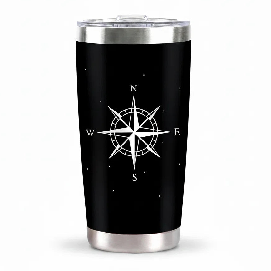 Graduation Gift for Him — 20oz Laser Engraved Compass Tumbler | Class of 2026